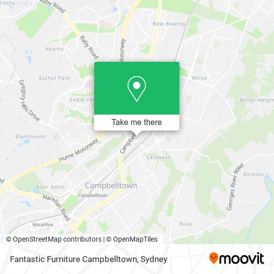 Fantastic Furniture Campbelltown map