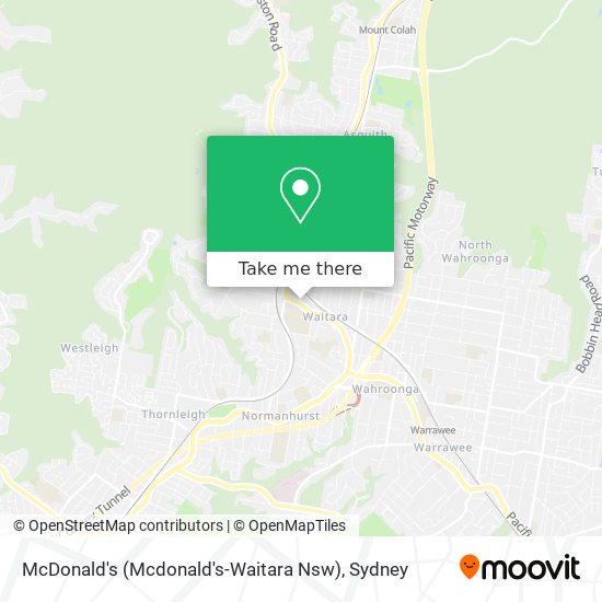 McDonald's (Mcdonald's-Waitara Nsw) map