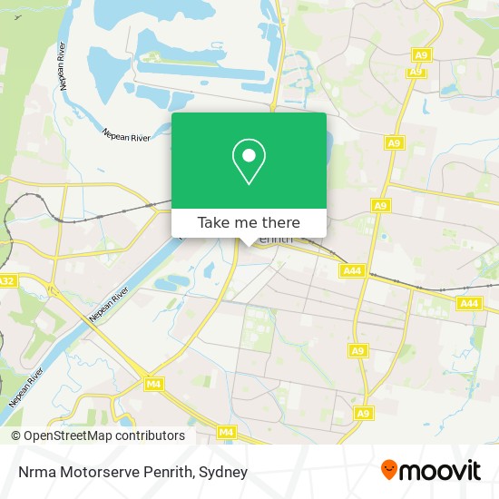 Nrma Motorserve Penrith map