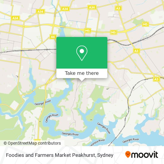 Foodies and Farmers Market Peakhurst map