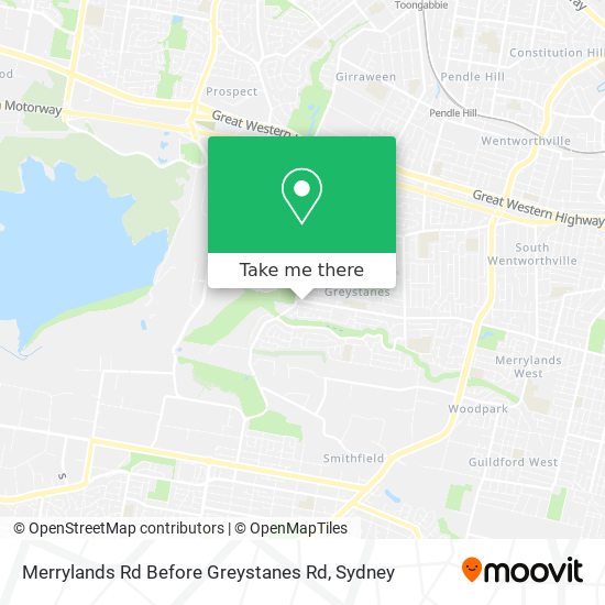 Merrylands Rd Before Greystanes Rd map