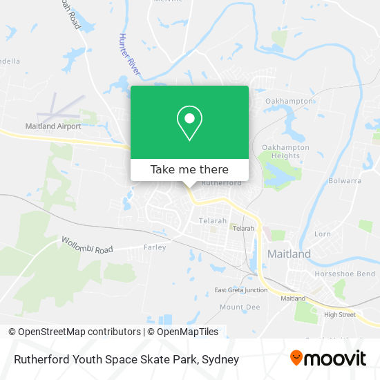 Rutherford Youth Space Skate Park map