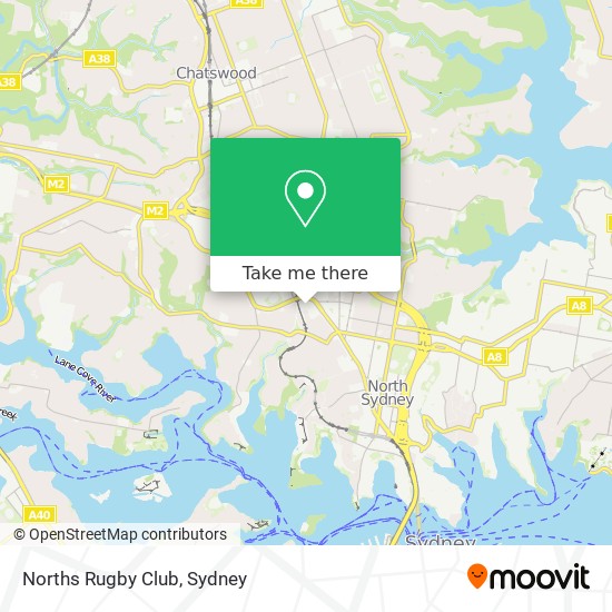 Mapa Norths Rugby Club