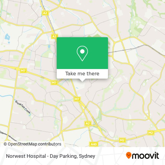 Norwest Hospital - Day Parking map