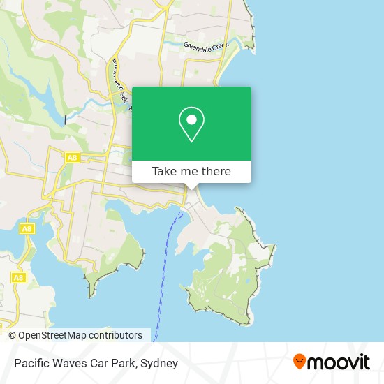 Mapa Pacific Waves Car Park