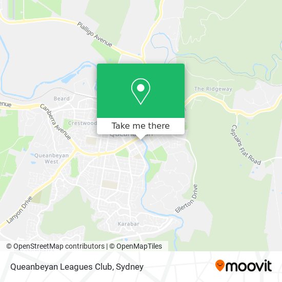 Queanbeyan Leagues Club map