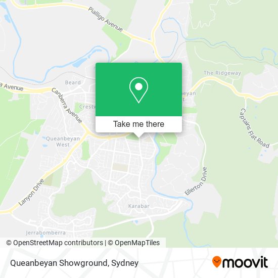 Queanbeyan Showground map