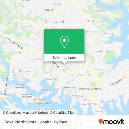 Mapa Royal North Shore Hospital