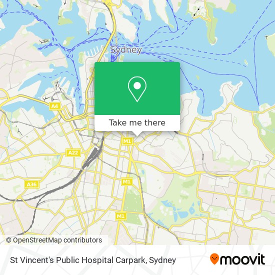 St Vincent's Public Hospital Carpark map