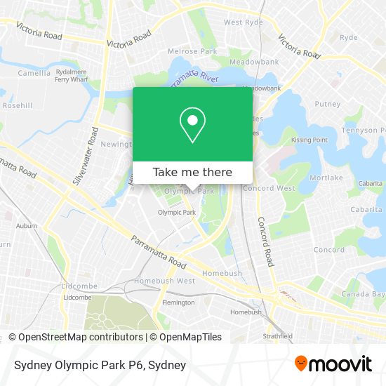 Sydney Olympic Park P6 map