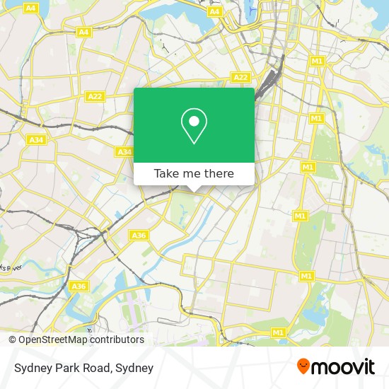 Mapa Sydney Park Road