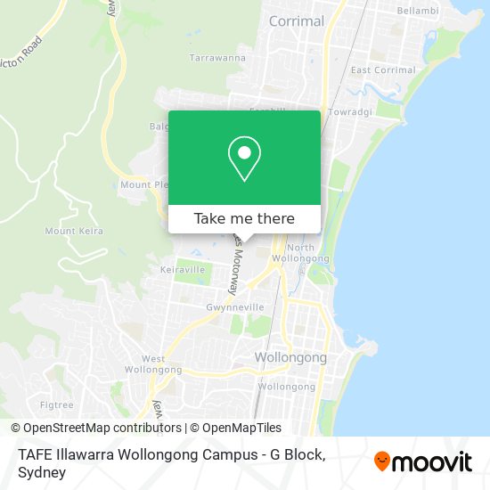 TAFE Illawarra Wollongong Campus - G Block map