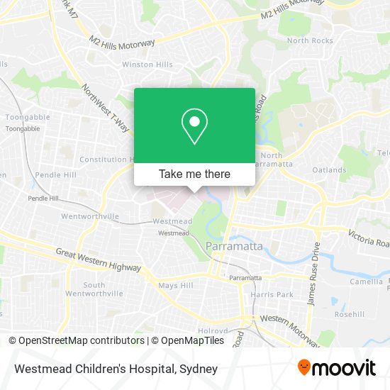 Mapa Westmead Children's Hospital