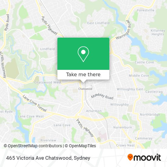 465 Victoria Ave Chatswood map