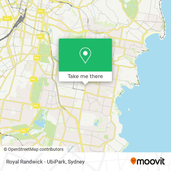 Mapa Royal Randwick - UbiPark