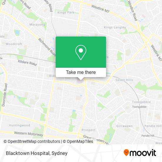 Mapa Blacktown Hospital