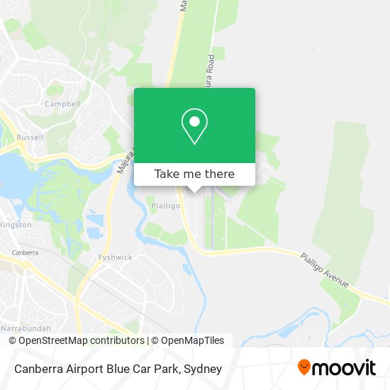 Canberra Airport Blue Car Park map