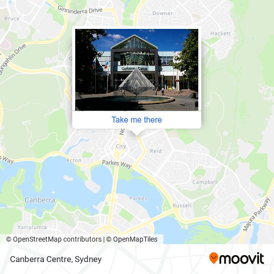 Mapa Canberra Centre