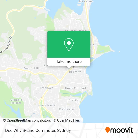 Mapa Dee Why B-Line Commuter