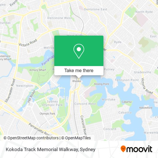 Kokoda Track Memorial Walkway map