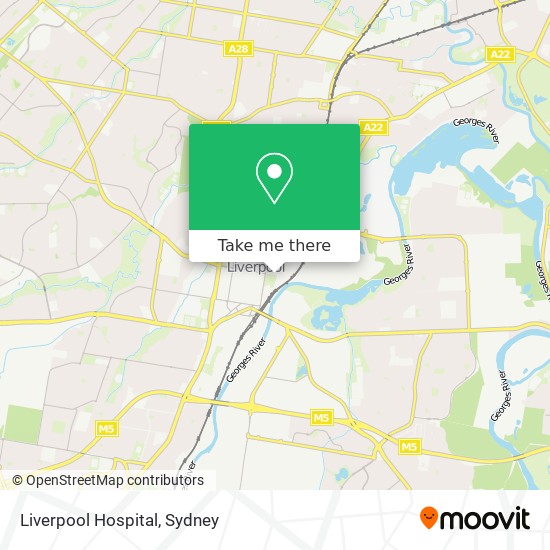 Liverpool Hospital map