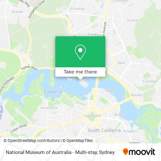 National Museum of Australia - Multi-stay map