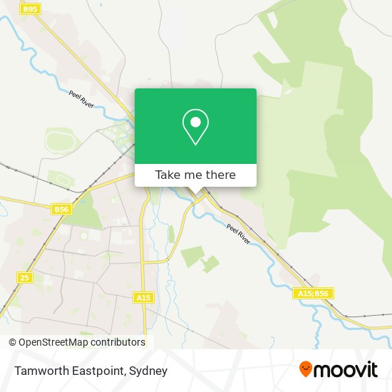 Mapa Tamworth Eastpoint