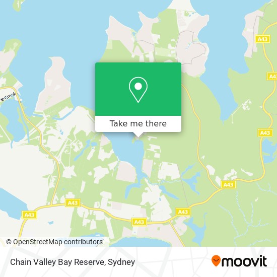 Chain Valley Bay Reserve map