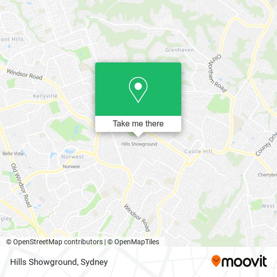 Hills Showground map