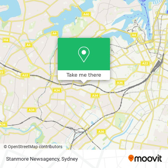 Mapa Stanmore Newsagency