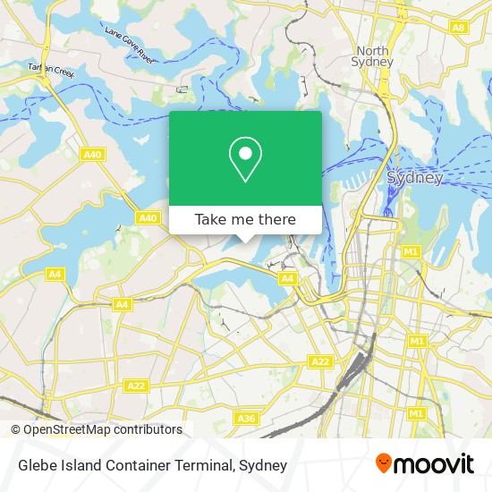 Glebe Island Container Terminal map