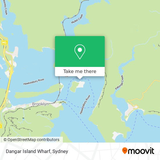 Dangar Island Wharf map