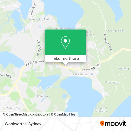 Mapa Woolworths