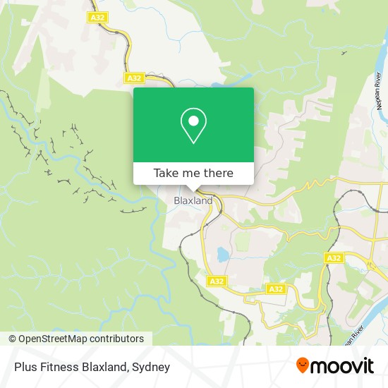 Plus Fitness Blaxland map