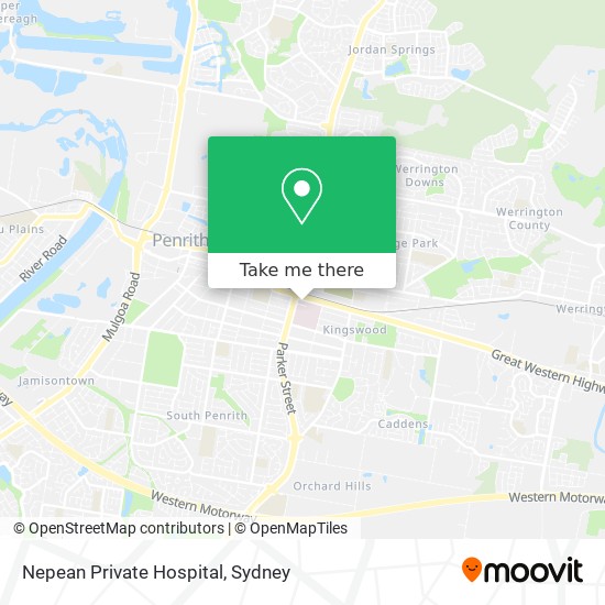 Mapa Nepean Private Hospital