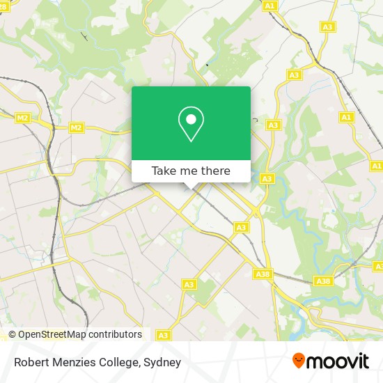 Mapa Robert Menzies College