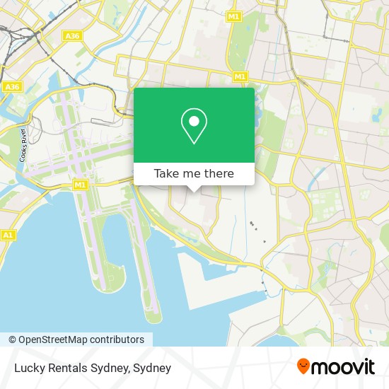 Mapa Lucky Rentals Sydney