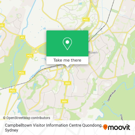 Mapa Campbelltown Visitor Information Centre Quondong