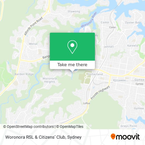 Woronora RSL & Citizens’ Club map