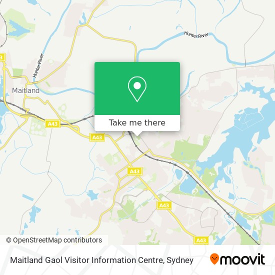 Maitland Gaol Visitor Information Centre map
