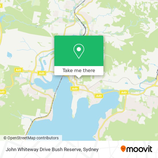 John Whiteway Drive Bush Reserve map