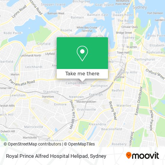 Royal Prince Alfred Hospital Helipad map