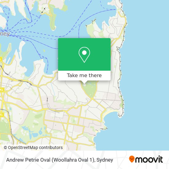 Andrew Petrie Oval (Woollahra Oval 1) map