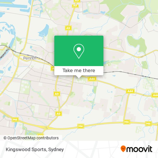 Mapa Kingswood Sports