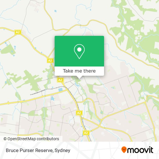 Bruce Purser Reserve map
