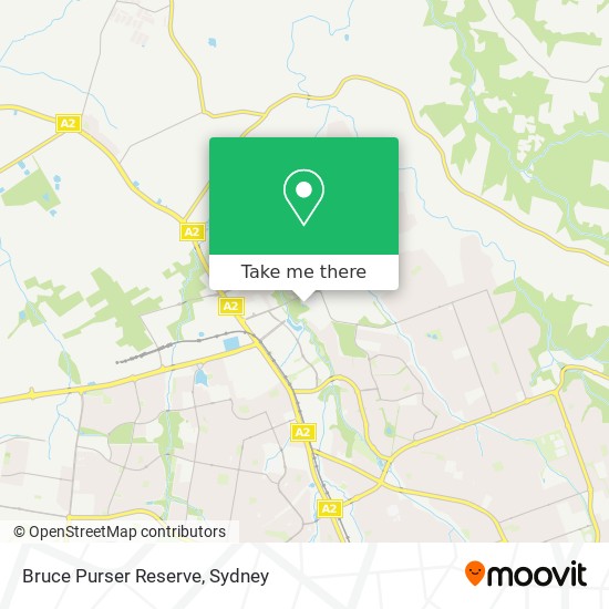 Mapa Bruce Purser Reserve