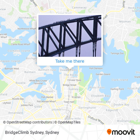 BridgeClimb Sydney map