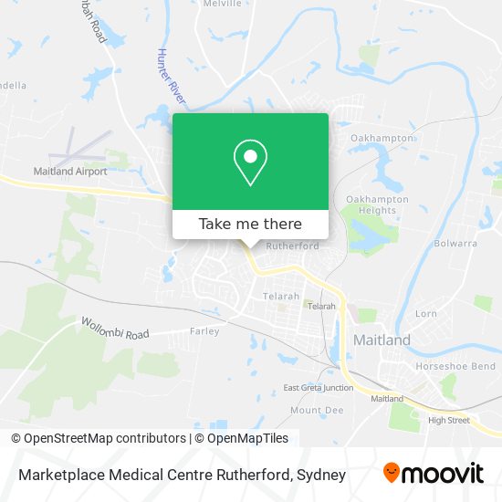 Marketplace Medical Centre Rutherford map