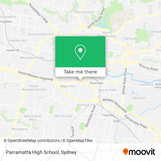 Parramatta High School map