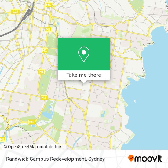 Randwick Campus Redevelopment map